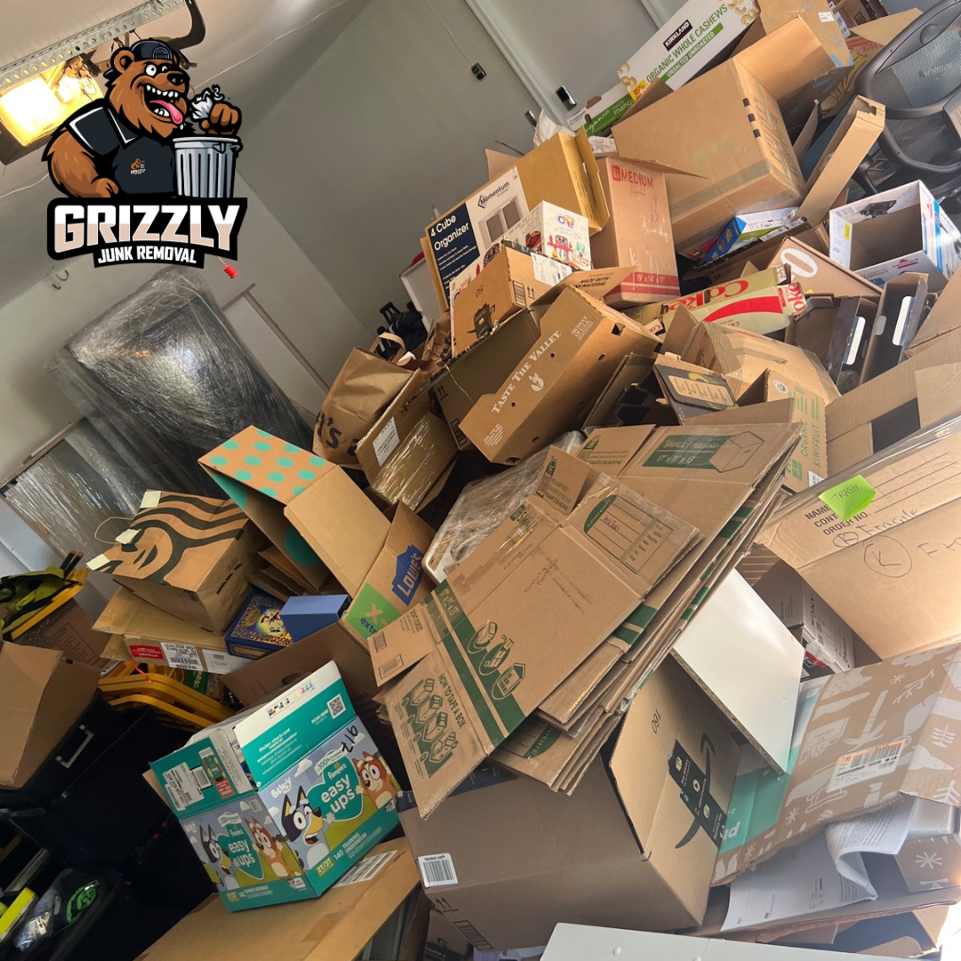Before Garage & Cardboard Cleanout