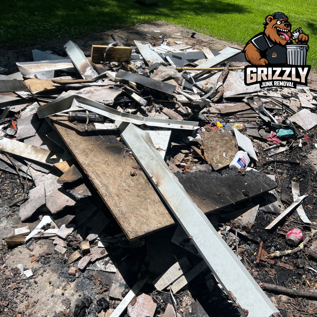 Before Yard Debris Cleanup